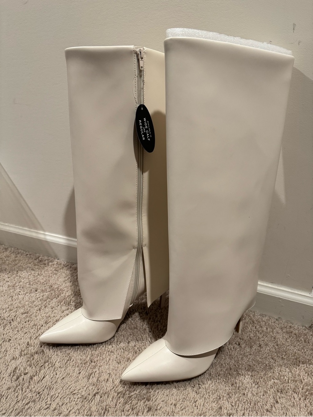 INC International Concepts Cream Over-the-Knee Pointed-Toe Boots